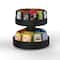 Mind Reader Black 2-Tier Lazy Susan Granola Bar and Snack Organizer
